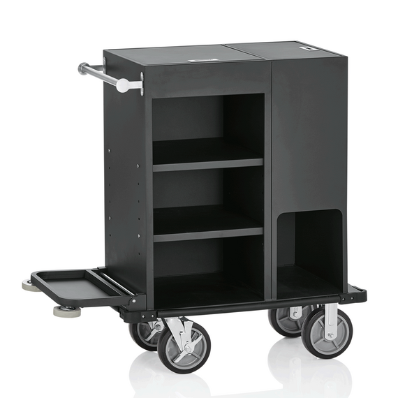Was Germany Zimmerservicewagen, 93 x 50 x 117 cm, schwarz, pulverbeschichtet, Aluminium Was Germany Zimmerservicewagen, 93 x 50 x 117 cm, schwarz, pulverbeschichtet, Aluminium