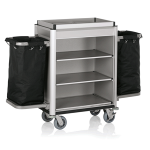 Was Germany Zimmerservicewagen ISABELLA, 155 x 55 x 116 cm, helle Kanten, Aluminium, MDF