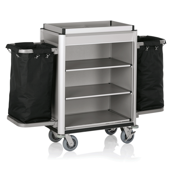 Was Germany Zimmerservicewagen ISABELLA, 155 x 55 x 116 cm, helle Kanten, Aluminium, MDF Was Germany Zimmerservicewagen ISABELLA, 155 x 55 x 116 cm, helle Kanten, Aluminium, MDF