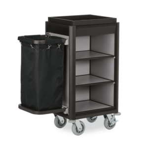 Was Germany Zimmerservicewagen ISABELLA, 95 x 55 x 116 cm, dunkle Kanten, Aluminium, MDF