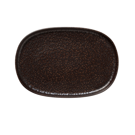 Rockzzero Platte Set, 33 x 23 cm, metallic brown, Set á 4 Stück, Steinzeug Rockzzero Platte Set, 33 x 23 cm, metallic brown, Set á 4 Stück, Steinzeug