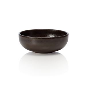 Rockzzero Schale Set, tief, Ø 12 cm, 0,2 ltr., metallic brown, Set á 6 Stück, Steinzeug