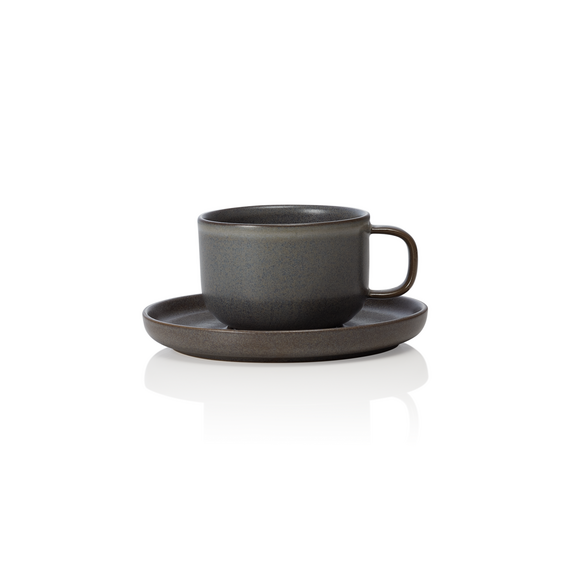 Rockzzero Ober- und Untertasse Set, 220 ml, stone grey, Set á 6 Stück, Steinzeug Rockzzero Ober- und Untertasse Set, 220 ml, stone grey, Set á 6 Stück, Steinzeug