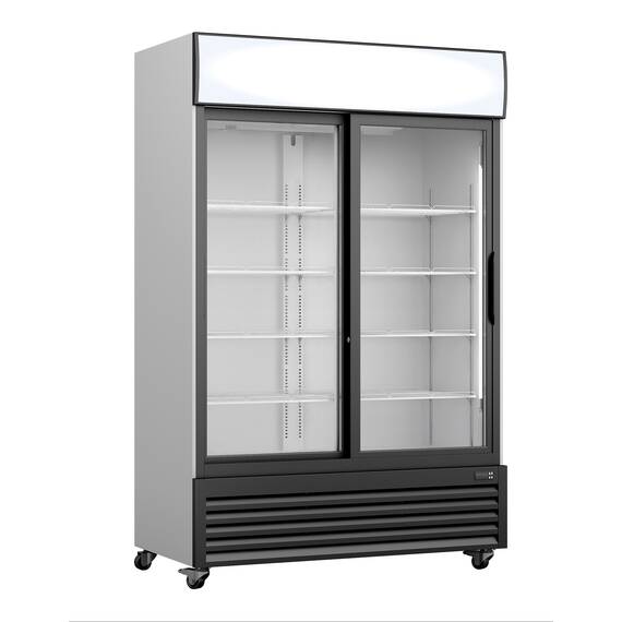 SARO Kühlschrank, Glasschiebetür. + Werbetafel, GTK 700 SD SARO Kühlschrank, Glasschiebetür. + Werbetafel, GTK 700 SD