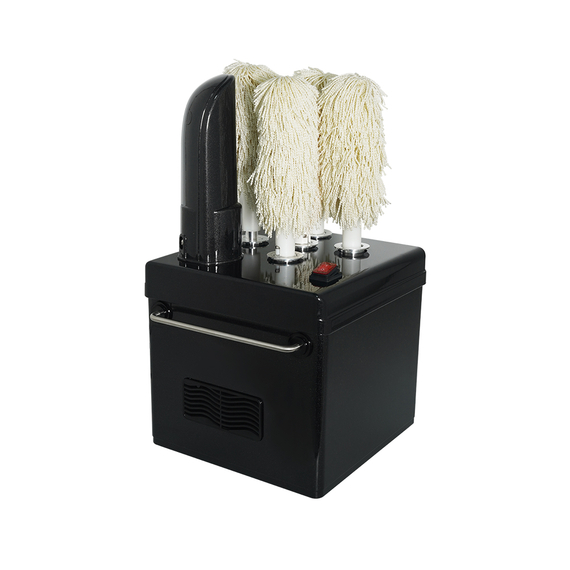 Gläserpoliermaschine, 5 Walzen, schwarz, 1.2 kW, 230V Gläserpoliermaschine, 5 Walzen, schwarz, 1.2 kW, 230V