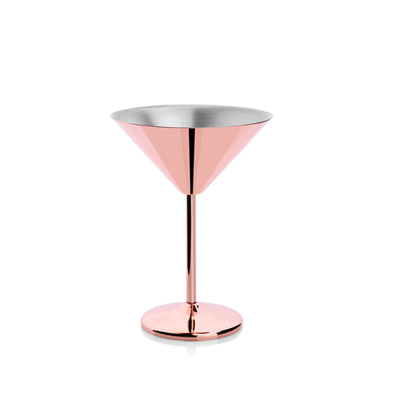 2 Martini-Gläser, Edelstahl, kupferfarben, 0,250 Liter 2 Martini-Gläser, Edelstahl, kupferfarben, 0,250 Liter