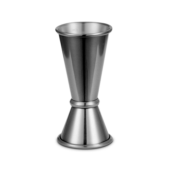 Jigger, Japanischer Stil, doppelseitig, Edelstahl, schwarz, 25/50 ml Jigger, Japanischer Stil, doppelseitig, Edelstahl, schwarz, 25/50 ml