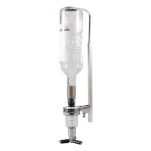 Wandflaschenhalter mit 30 ml Dosierausgießer, für eine Flasche, H. 240 bis 350 mm