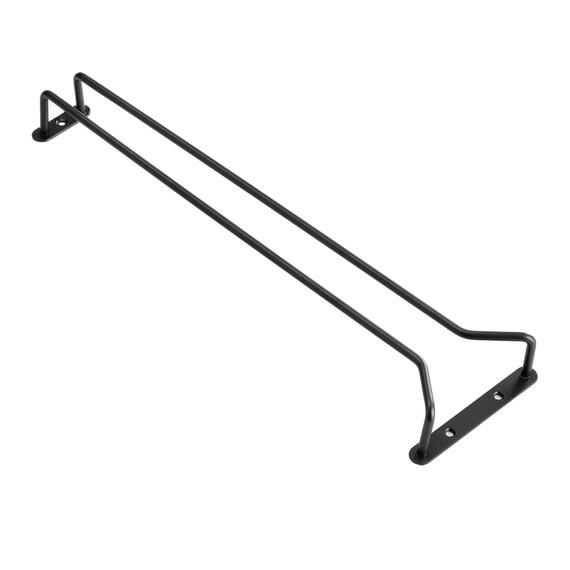 Gläserschiene, einreihig, schwarz, L. 400 mm Gläserschiene, einreihig, schwarz, L. 400 mm