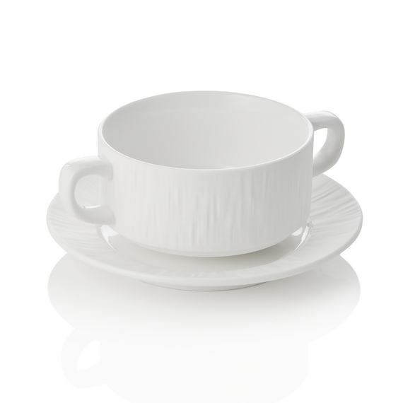 Maya Suppentasse mit Untertasse Set SHIRO, Ø 10,5 cm, 250 ml, weiß, Set á 4 Stück, Porzellan Maya Suppentasse mit Untertasse Set SHIRO, Ø 10,5 cm, 250 ml, weiß, Set á 4 Stück, Porzellan