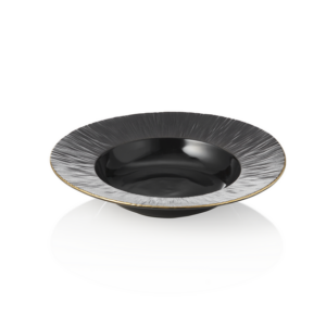 Maya Suppenteller Set KURO, Ø 23,5 cm, schwarz, Set á 3 Stück, Porzellan