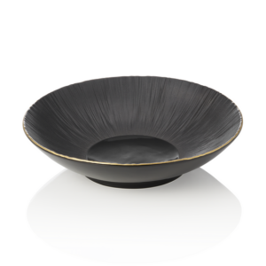 Maya Schale Set KURO, tief, Ø 26,5 cm, 1,3 ltr., schwarz, Set á 2 Stück, Porzellan