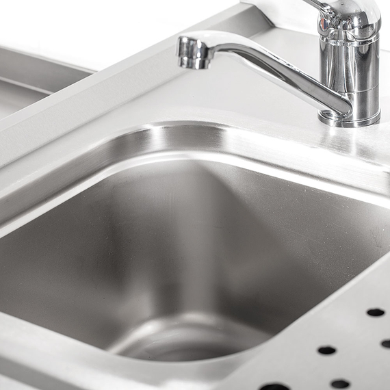 Stalgast Edelstahl Arbeitstisch für Kaffeemaschine, mit Aufkantung, 1500 x 700 x 1000 mm (BxTxH) 2 Stalgast Edelstahl Arbeitstisch für Kaffeemaschine, mit Aufkantung, 1500 x 700 x 1000 mm (BxTxH)