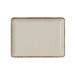 Was Germany Teller Set SMILLA SAND, flach, 23 x 17 cm, sand, Set á 6 Stück, Porzellan