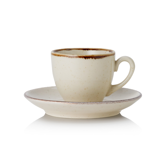 Was Germany Espresso- und Untertasse Set SMILLA SAND, 90 ml, sand, Set á 6 Stück, Porzellan Was Germany Espresso- und Untertasse Set SMILLA SAND, 90 ml, sand, Set á 6 Stück, Porzellan