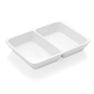 Was Germany Abteilschale Set HAMBURG SYSTEM, 23,5 x 17,5 x 3,7 cm, 2-fach Unterteilung, Set á 3 Stück, Porzellan