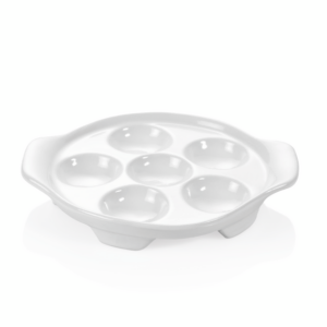 Essentials Schneckenpfanne Set, mit Lappengriffen, für 6 Schnecken, Ø 15 cm, Set á 6 Stück, Porzellan