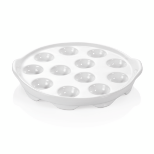 Essentials Schneckenpfanne Set, mit Lappengriffen, für 12 Schnecken, Ø 20 cm, Set á 6 Stück, Porzellan
