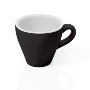 Was Germany Espresso Obertasse Set ITALIA BLACK, 90 ml, Ø 6,5 cm, Set á 6 Stück, Porzellan