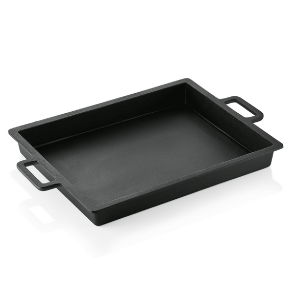 Was Germany Bräter mit 2 angegossenen Seitengriffen, 55 x 43,5 x 6,5 cm, Gusseisen Was Germany Bräter mit 2 angegossenen Seitengriffen, 55 x 43,5 x 6,5 cm, Gusseisen