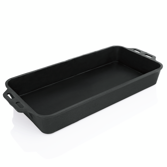 Was Germany Bräter mit 2 angegossenen Seitengriffen, 71 x 34,5 x 9,5 cm, Gusseisen Was Germany Bräter mit 2 angegossenen Seitengriffen, 71 x 34,5 x 9,5 cm, Gusseisen