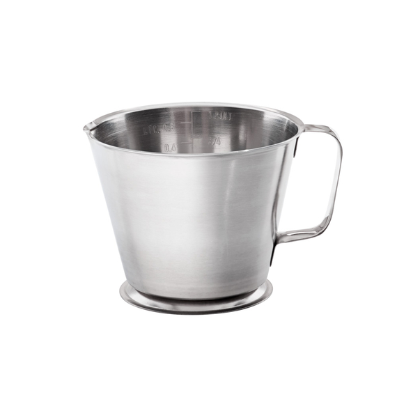 Messkanne aus Edelstahl, 0,5 Liter Messkanne aus Edelstahl, 0,5 Liter