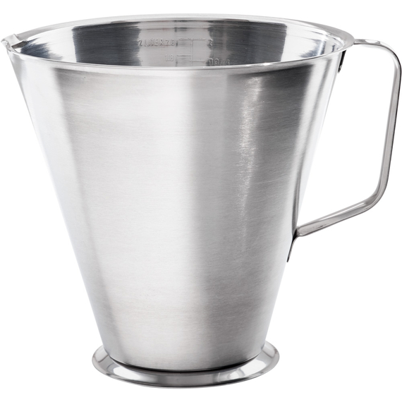 Messkanne aus Edelstahl, 2 Liter Messkanne aus Edelstahl, 2 Liter