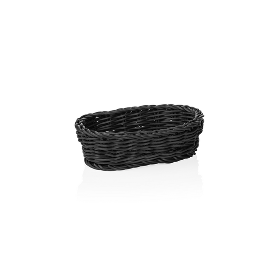 Weaver Pro Korb Tischkörbe, 19 x 12 x 6 cm, oval, schwarz, Polypropylen Weaver Pro Korb Tischkörbe, 19 x 12 x 6 cm, oval, schwarz, Polypropylen