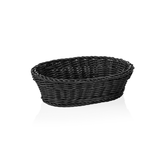 Weaver Pro Korb Tischkörbe, 25 x 19 x 6,5 cm, oval, schwarz, Polypropylen Weaver Pro Korb Tischkörbe, 25 x 19 x 6,5 cm, oval, schwarz, Polypropylen