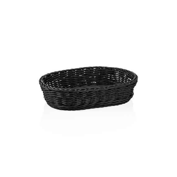 Weaver Pro Korb Tischkörbe, 32 x 23 x 7 cm, oval, schwarz, Polypropylen Weaver Pro Korb Tischkörbe, 32 x 23 x 7 cm, oval, schwarz, Polypropylen