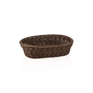 Weaver Pro Korb Tischkörbe, 32 x 23 x 7 cm, oval, braun, Polypropylen