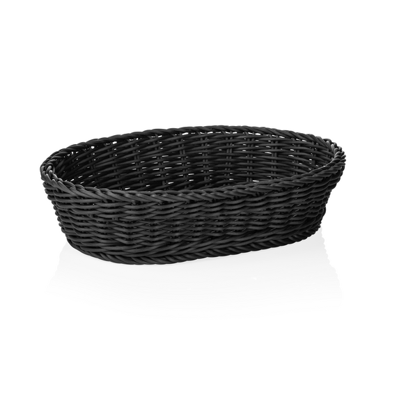 Weaver Pro Korb Tischkörbe, 28 x 16 x 8 cm, oval, schwarz, Polypropylen Weaver Pro Korb Tischkörbe, 28 x 16 x 8 cm, oval, schwarz, Polypropylen