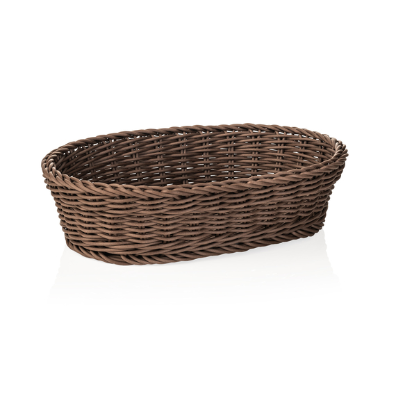Weaver Pro Korb Tischkörbe, 28 x 16 x 8 cm, oval, braun, Polypropylen Weaver Pro Korb Tischkörbe, 28 x 16 x 8 cm, oval, braun, Polypropylen