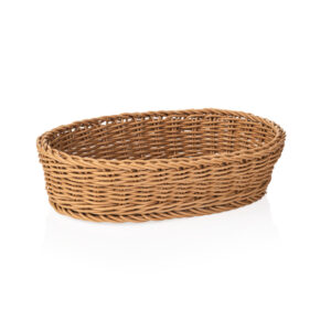 Weaver Pro Korb Tischkörbe, 28 x 16 x 8 cm, oval, beige, Polypropylen