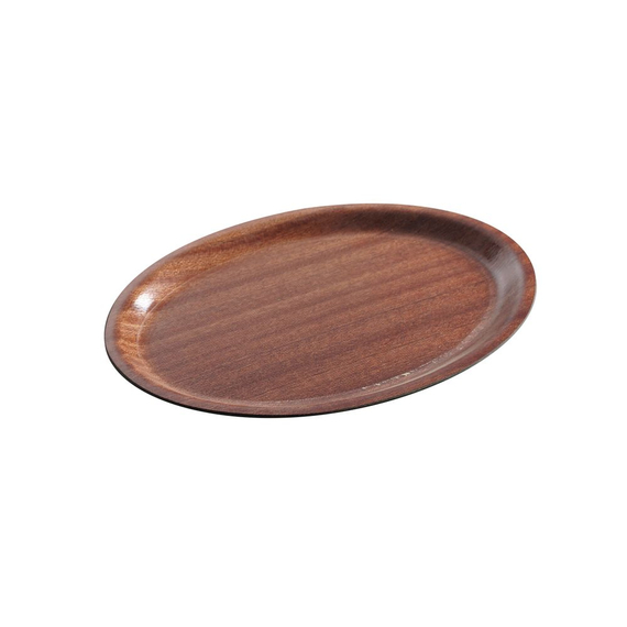 AmerBox Serviertablett in Holzoptik, oval, Mahagoni, 200x265mm 1 AmerBox Serviertablett in Holzoptik, oval, Mahagoni, 200x265mm