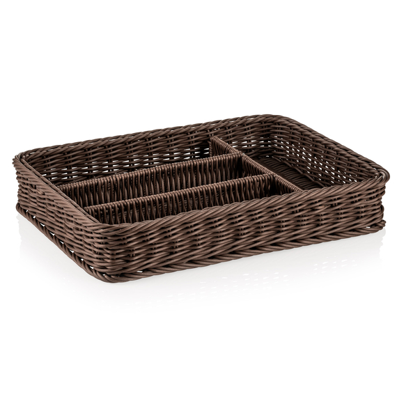 Weaver Pro Besteckkorb Systemkörbe, 40 x 30 x 6,5 cm, braun, Polypropylen Weaver Pro Besteckkorb Systemkörbe, 40 x 30 x 6,5 cm, braun, Polypropylen