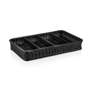 Weaver Pro GN Besteckkorb 1/1 Systemkörbe, schwarz, Polypropylen