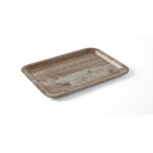 AmerBox Serviertablett aus Melamin mit Holzoptik , Holz dunkel, 240x340mm