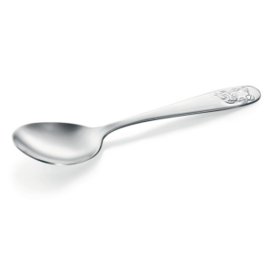 Was Germany Kinderlöffel Set AMELIE, 14 cm, Motiv: Bär, Set á 12 Stück, Chromnickelstahl 18/10