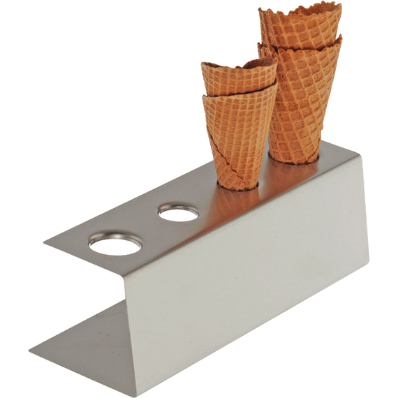 Eiswaffelhalter für vier Waffeln, Edelstahl, 9,5 x 27 x 9 cm (BxTxH) Eiswaffelhalter für vier Waffeln, Edelstahl, 9,5 x 27 x 9 cm (BxTxH)