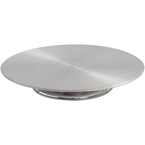 Drehbare Tortenplatte auf Fuß, Ø 33 cm, Edelstahl, Höhe 45 mm Drehbare Tortenplatte auf Fuß, Ø 33 cm, Edelstahl, Höhe 45 mm
