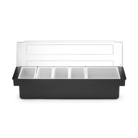 BarUp Zutatenbehälter – 5 Fächer, Schwarz, 480x150x(H)100mm 3 BarUp Zutatenbehälter – 5 Fächer, Schwarz, 480x150x(H)100mm
