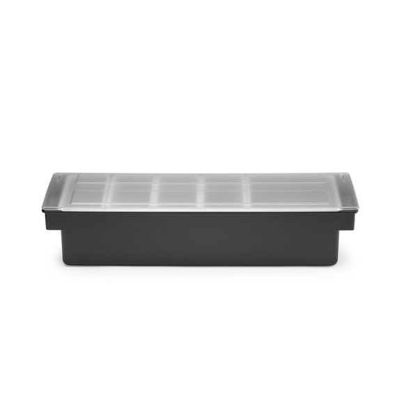 BarUp Zutatenbehälter – 5 Fächer, Schwarz, 480x150x(H)100mm BarUp Zutatenbehälter – 5 Fächer, Schwarz, 480x150x(H)100mm