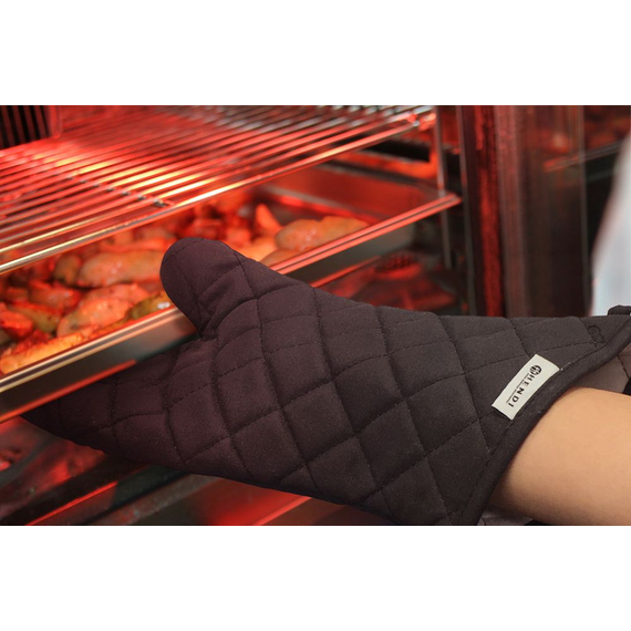 Hendi Ofenhandschuhe – 2 Stück, Baumwolle mit feuerfester Beschichtung, Schwarz, 2 Stk., (L)380mm 1 Hendi Ofenhandschuhe – 2 Stück, Baumwolle mit feuerfester Beschichtung, Schwarz, 2 Stk., (L)380mm