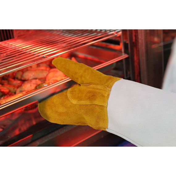 Hendi Leder-Grillhandschuhe hitzebeständig – 2 Stück, 2 Stk., (L)460mm 1 Hendi Leder-Grillhandschuhe hitzebeständig – 2 Stück, 2 Stk., (L)460mm