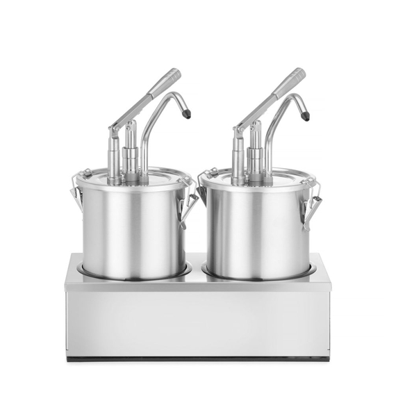 Hendi Saucenspender, Edelstahl, Zweier-Set, 9L, 400x200x(H)440mm Hendi Saucenspender, Edelstahl, Zweier-Set, 9L, 400x200x(H)440mm