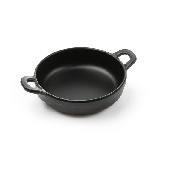 Hendi Miniatur-Pfanne aus Melamin, rund, Schwarz, 150x115x(H)37mm Hendi Miniatur-Pfanne aus Melamin, rund, Schwarz, 150x115x(H)37mm