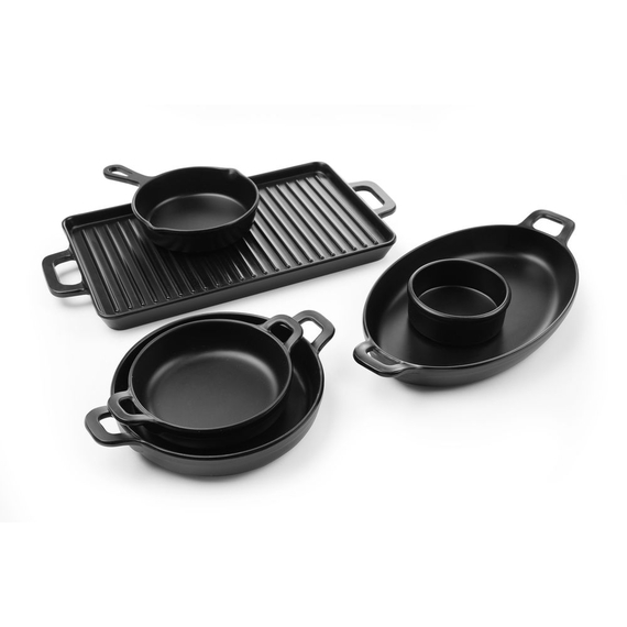 Fine Dine Miniatur-Pfanne, oval, Schwarz, 263x140x(H)37mm 1 Fine Dine Miniatur-Pfanne, oval, Schwarz, 263x140x(H)37mm