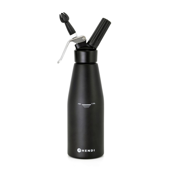 Hendi Sahnespender, schwarz, Kitchen Line, 0,95L, Schwarz, ⌀95x(H)320mm Hendi Sahnespender, schwarz, Kitchen Line, 0,95L, Schwarz, ⌀95x(H)320mm