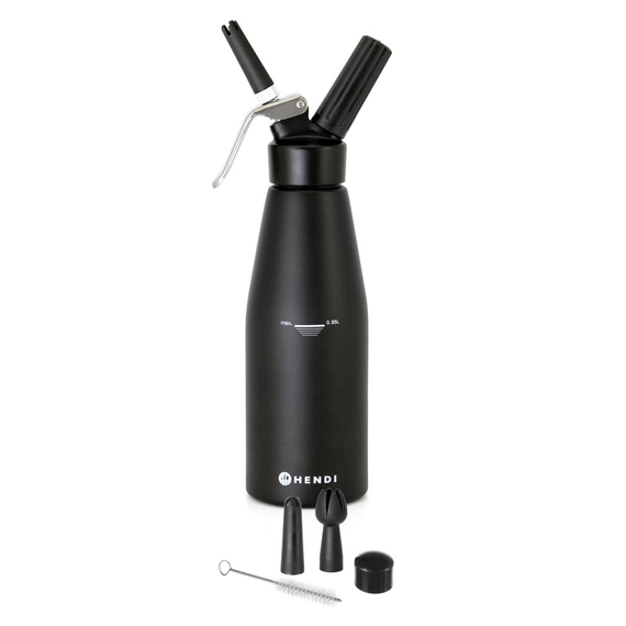 Hendi Sahnespender, schwarz, Kitchen Line, 0,95L, Schwarz, ⌀95x(H)320mm 1 Hendi Sahnespender, schwarz, Kitchen Line, 0,95L, Schwarz, ⌀95x(H)320mm